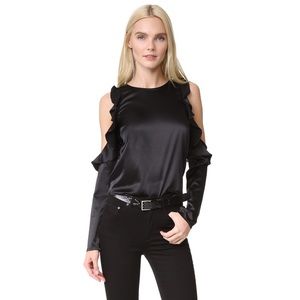 NWOT Line & Dot Agnes Ruffle Top